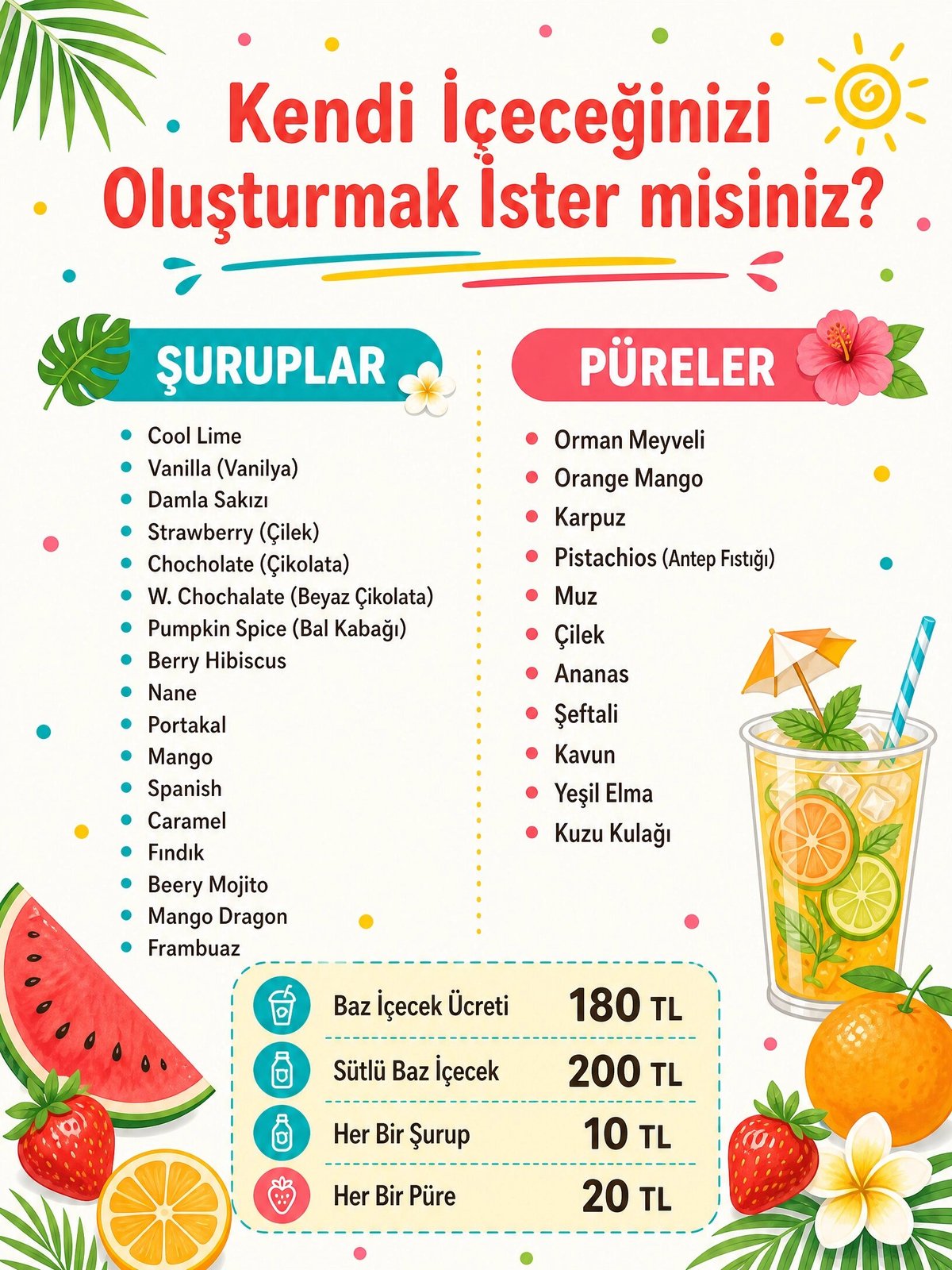 Kendi İçeceğinizi Oluşturmak İster Misiniz?